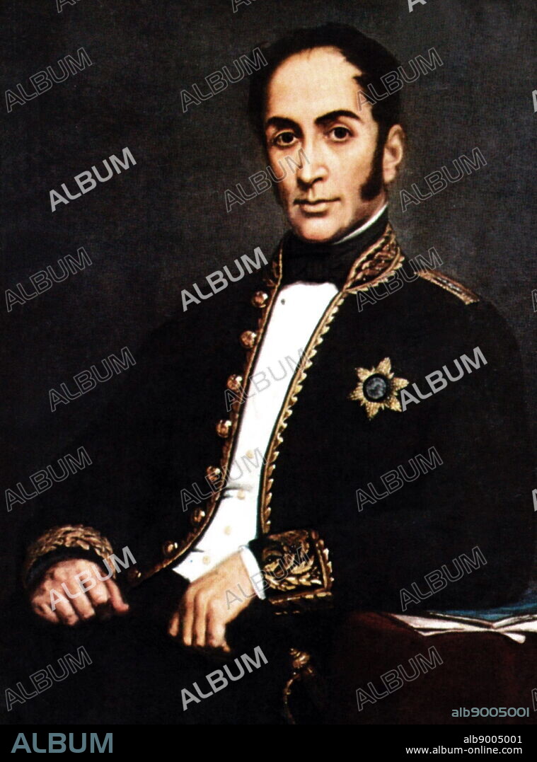 Simon Bolivar. 1783 - 1830, Venezuelan military and political leader. Together with José de San Martín, he played a key role in Latin America's successful struggle for independence from the Spanish Empire, and is today considered one of the most influential politicians in South American history. Following the triumph over the Spanish Monarchy, Bolívar participated in the foundation of the first union of independent nations in Latin America, which was named Gran Colombia, and of which he was president from 1819 to 1830.