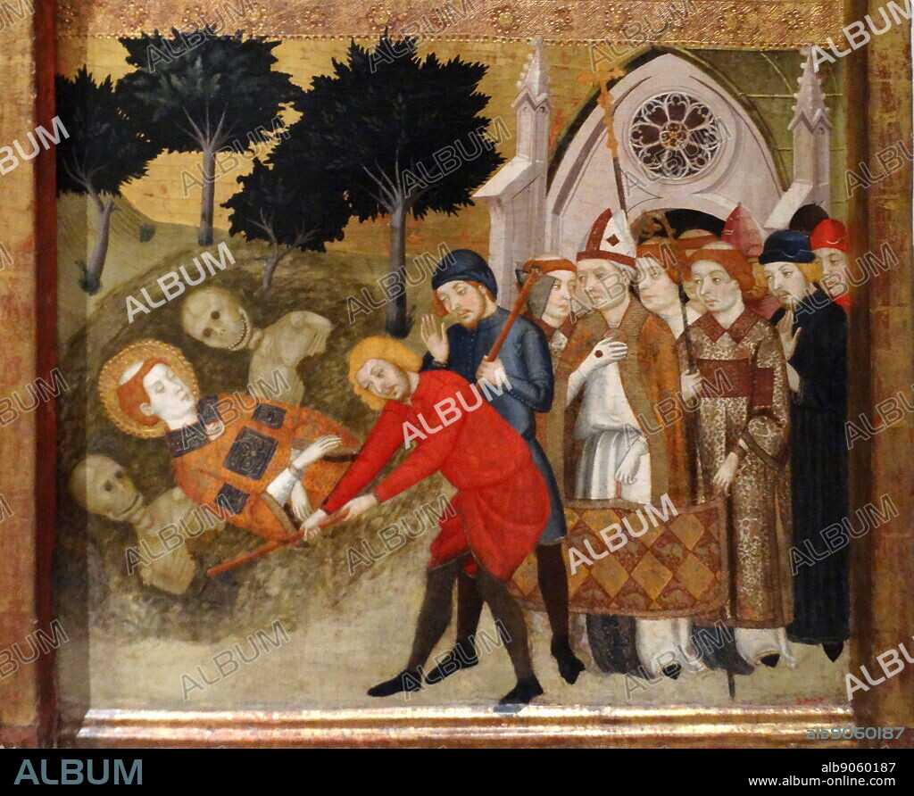 Altarpiece of Saint Stephen by Jaime Serra (1358-1395) Catalonian painter. Dated 14th Century.