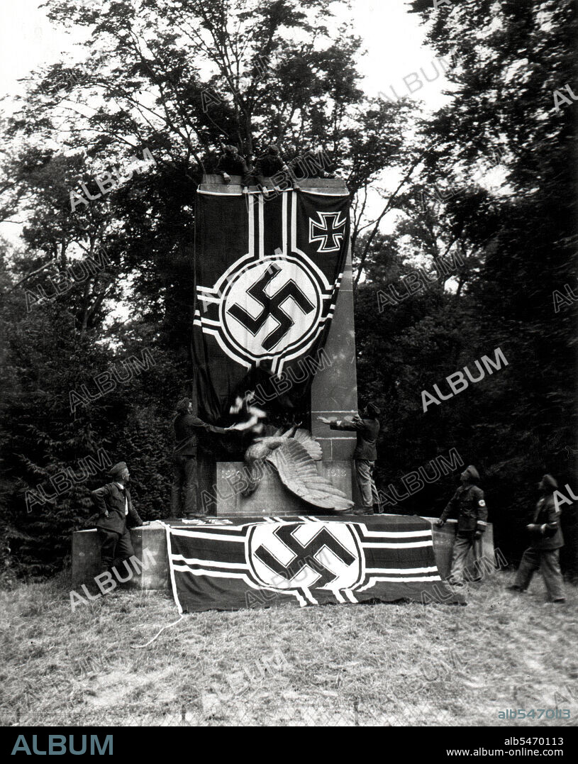 Nazi banners circa late 1930s or early 1940s.