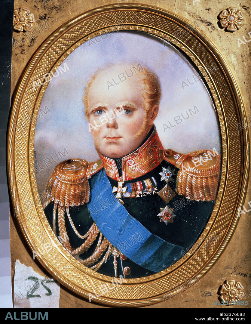 JEAN-HENRI BENNER. Portrait of Grand Duke Constantine Pavlovich of Russia (1779-1831).