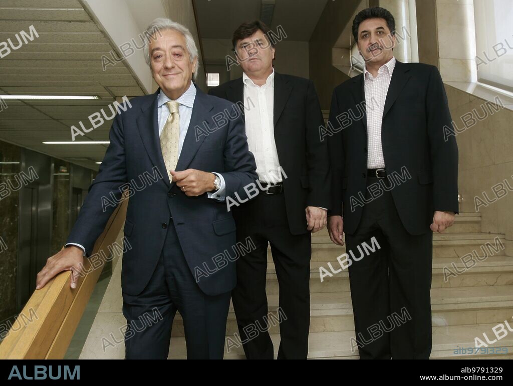 Madrid, 22/06/2006. Entrevista en la Casa de ABC con la candidatura  de Juan Palacios, acompañado por José Antonio Camacho y Mariano García Remón a la presidencia del Real Madrid. Foto: Jaime García  archdc.