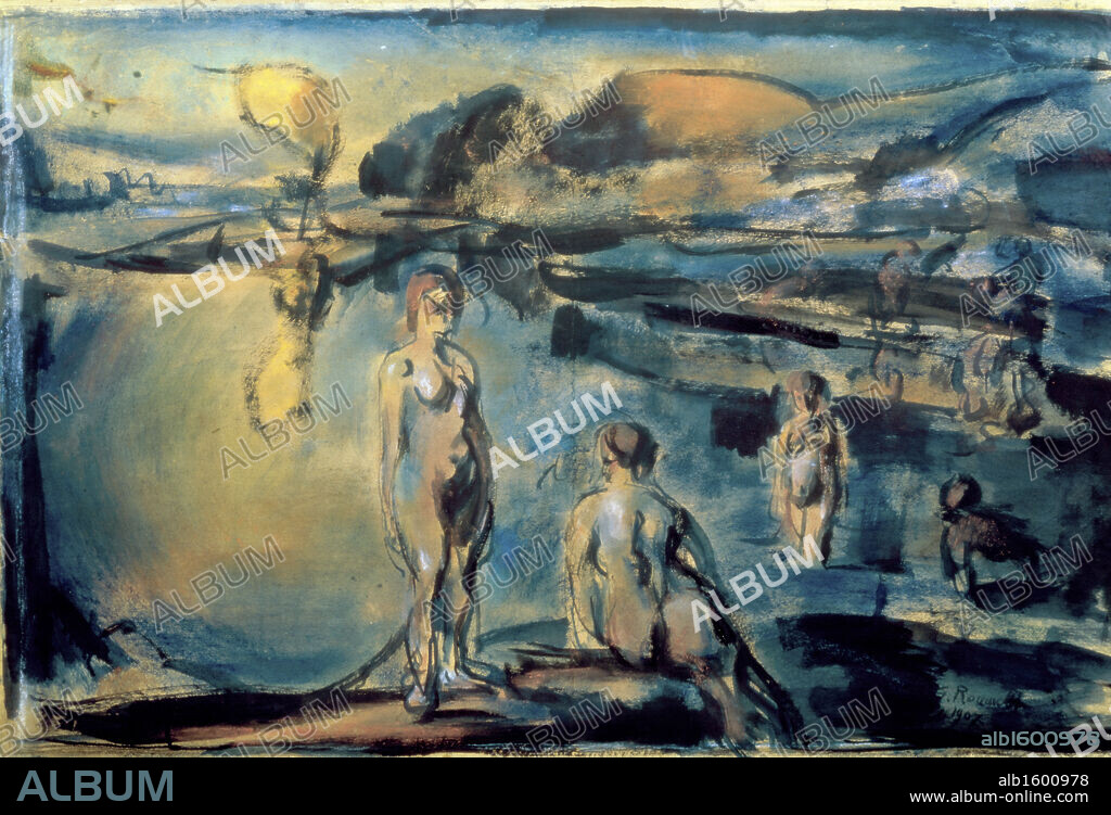 Bathing by Georges Rouault, circa 1907, 1871-1958, Russia, Moscow, Pushkin Museum of Fine Arts.