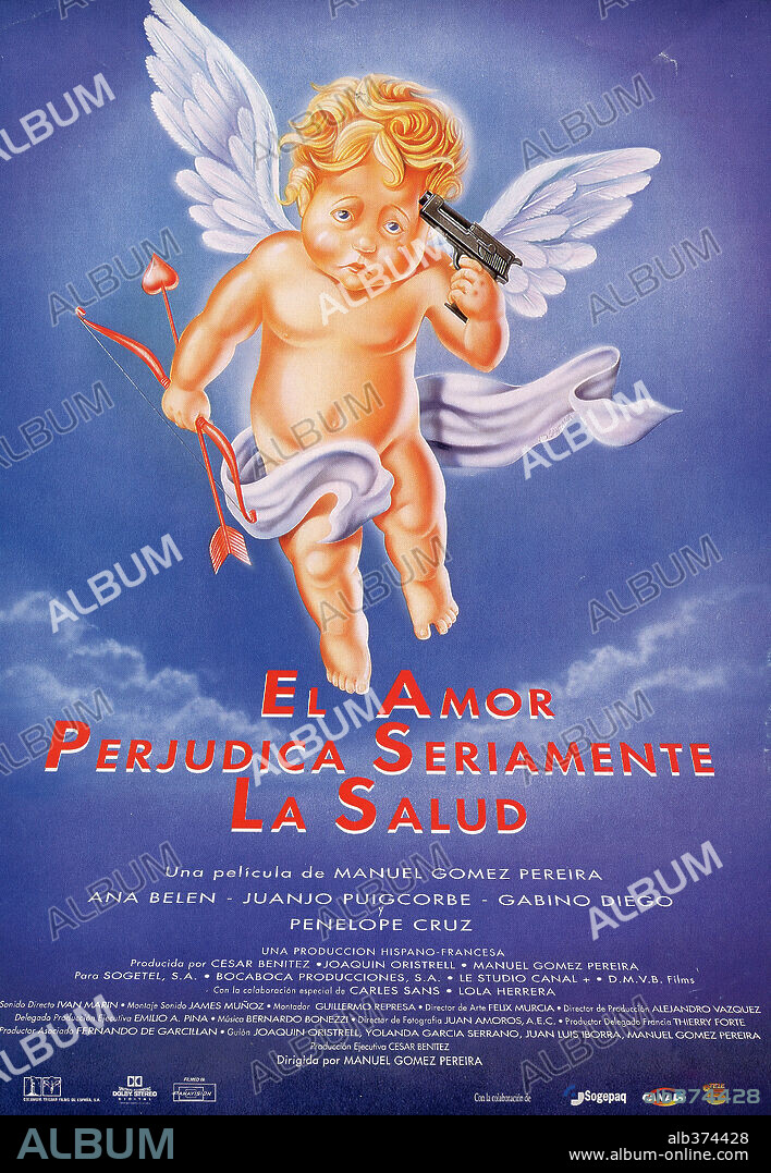 DIEU DE L'AMOUR AMOR. Poster de EL AMOR PERJUDICA SERIAMENTE LA SALUD, 1996, dirigida por MANUEL GOMEZ PEREIRA. Copyright SOGETEL/BOCABOCA PRODUCCIONES, S.A.