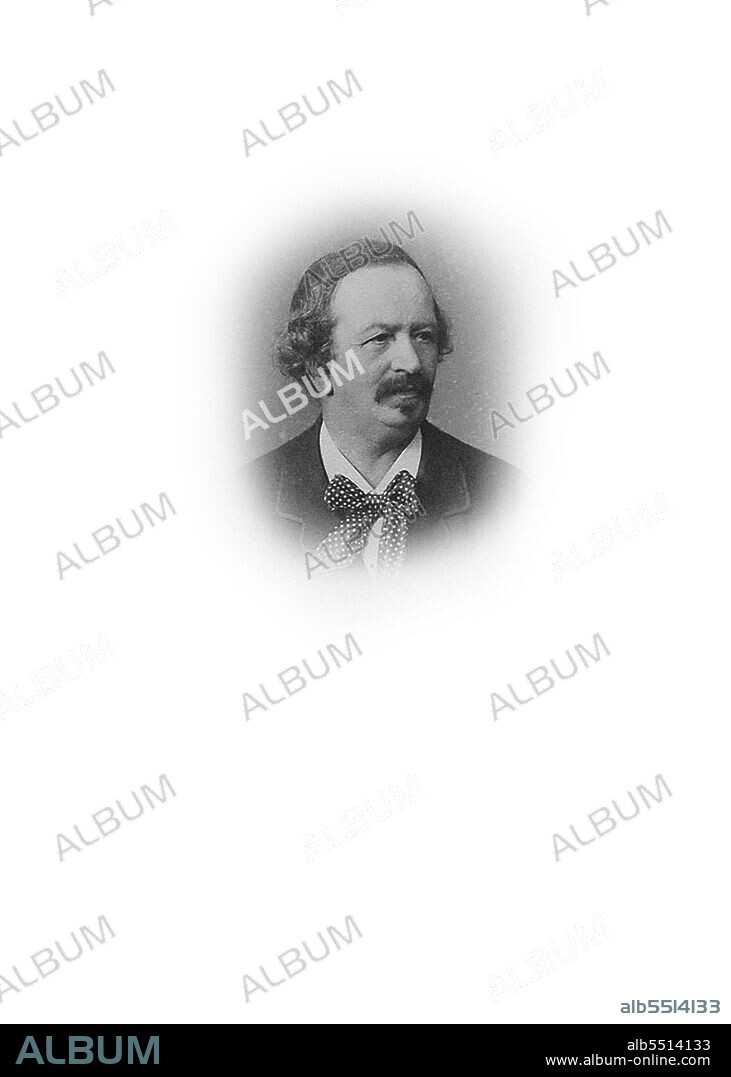 PHOTO STUDIO A. ADLER. Portrait of the horn player and composer Carl Heinrich Hübler (1822-1893).