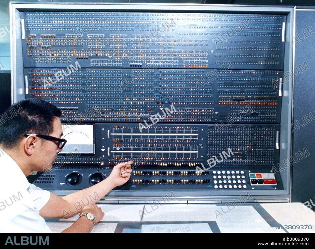 The console of the Lab's IBM 7030 which was delivered to Lawrence Livermore National Laboratory in March 1961. The 7030 was IBM's response to the LARC (Livermore Advanced Research Computer) built by Remington Rand. It provided the largest memory for any machine then in use at the Laboratory. It used 72 bit words of which the last 8 bits were for Error Correction and Control. he IBM 7030, also known as Stretch, was IBM's first transistorized supercomputer. Its failure to meet its aggressive performance estimates forced its price to be dropped from $13.5 million to only $7.78 million and its withdrawal from sales to customers beyond those having already negotiated contracts. Even though the 7030 was much slower than expected, it was the fastest computer in the world from 1961 until the first CDC 6600 became operational in 1964. Stretch is considered to be one of the biggest project management failures in IT history. No photographer credited, dated 1961.