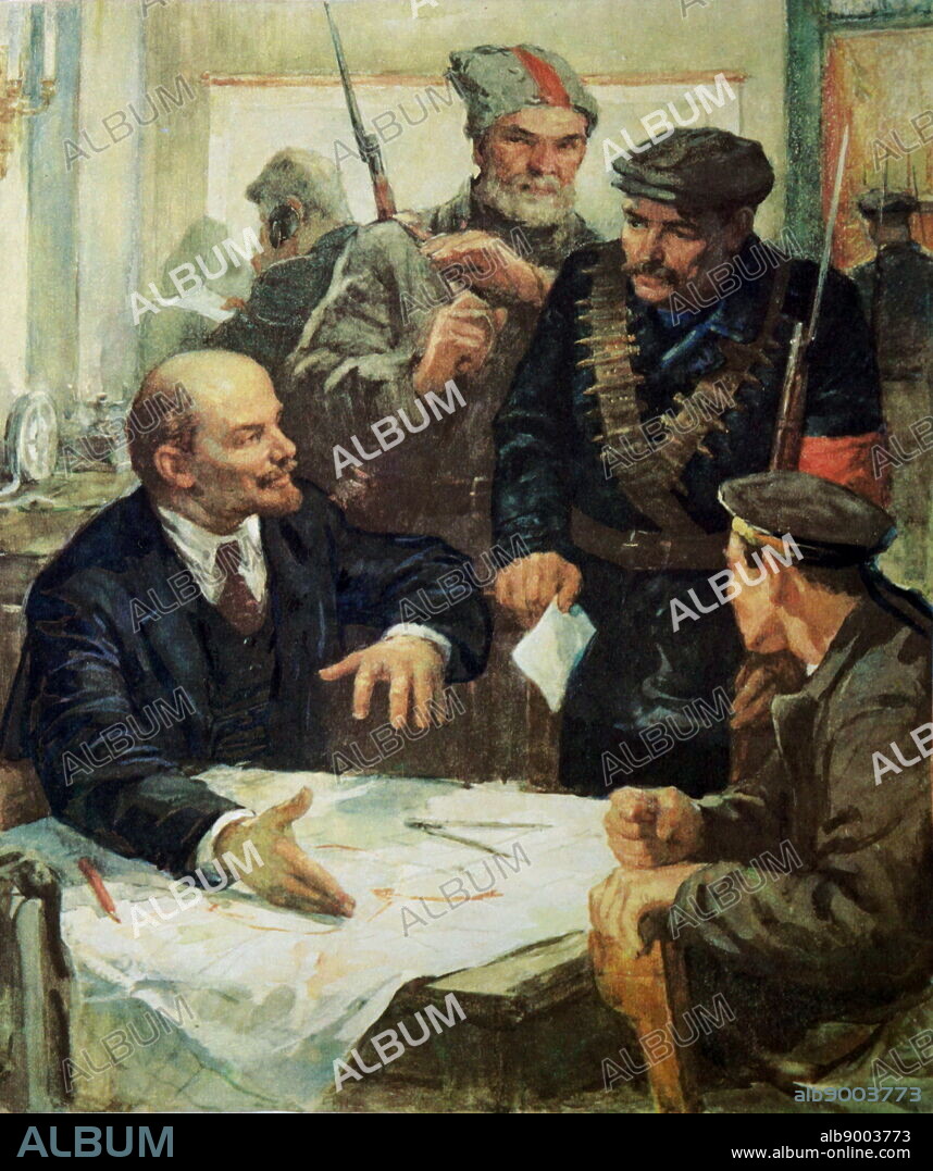 Soviet propaganda image of Vladimir Lenin 1920.