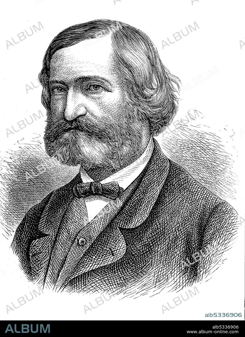 Baron Hans Philipp Werner von und zu Aufseß, September 7, 1801 - May 6, 1872, a German antiquarian and founder of the Germanic Museum in Nuremberg  /  Freiherr Hans Philipp Werner von und zu Aufseß, 7. September 1801 - 6. Mai 1872, ein deutscher Altertumsforscher und Gründer des Germanischen Museums in Nürnberg, Historisch, historical, digital improved reproduction of an original from the 19th century / digitale Reproduktion einer Originalvorlage aus dem 19. Jahrhundert.