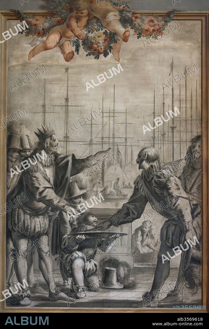 FRANCESC PLA I DURAN. Francesc Pla (El Vigatà) / Pinturas murales en el interior del salón central del Palacio Moja, 1791, Barcelona, Cataluña, España.