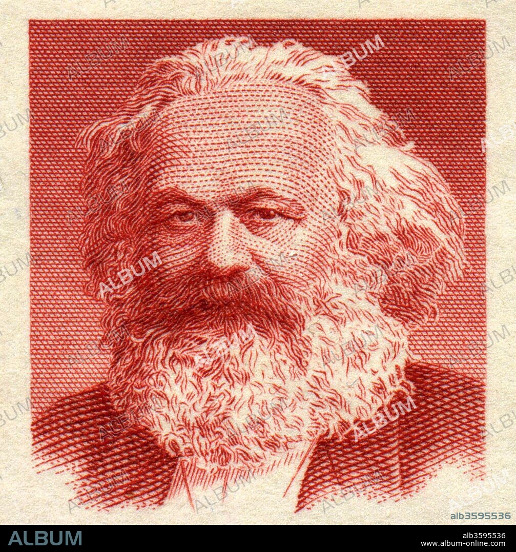 IVAN IVANOVICH DUBASOV. Portrait of Karl Marx (1818-1883).