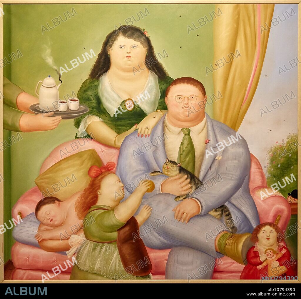 "La familia Colombiana", 1973, Fernando Botero, Museo de Antioquia, Medellin, Antioquia, Colombia.
