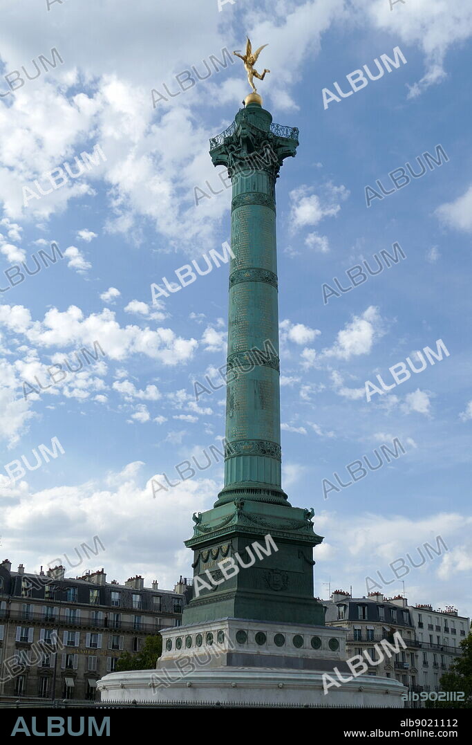 Place de la Bastille with the July Column in the center. The Place de la Bastille is a square in Paris where the Bastille prison stood until the storming of the Bastille and its subsequent physical destruction between 14 July 1789 and 14 July 1790 during the French Revolution.
