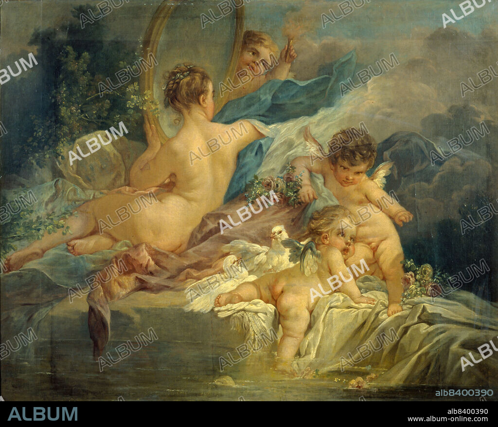 FRANCOIS BOUCHER. La toilette de Vénus, 18th century. The toilet of Venus.