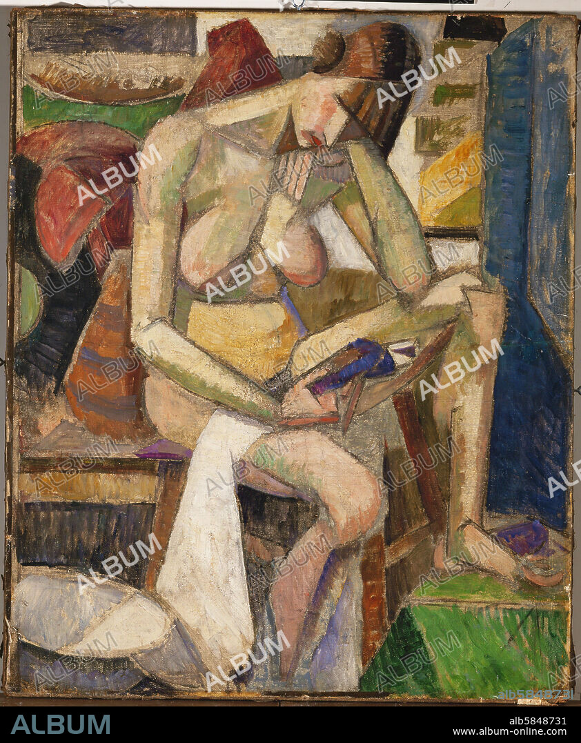 ALBERT GLEIZES. Nu assis-Sitting nude, 1909 Oil on canvas, 73 x 61 cm.