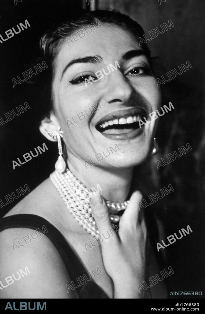 Maria Callas, cantante de ópera. Año 1969.
