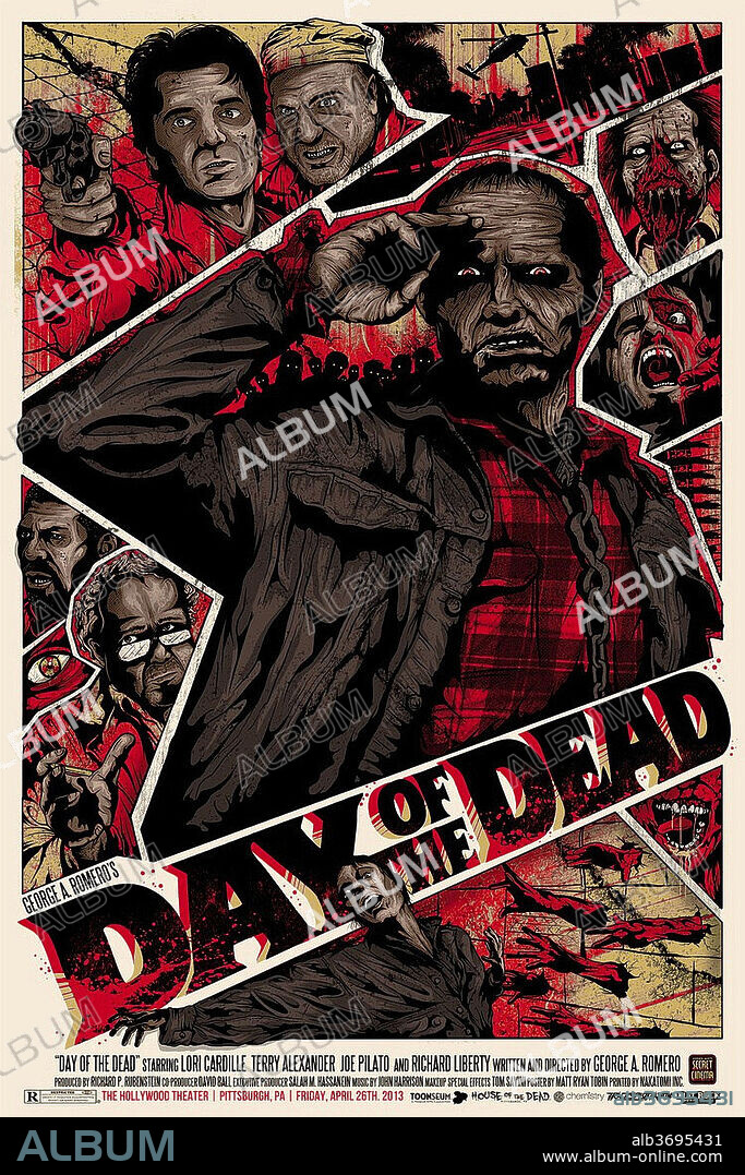 Poster of DAY OF THE DEAD, 1985, directed by GEORGE A. ROMERO. Copyright UFDC/Laurel Entertainment Inc./Dead Films Inc.
