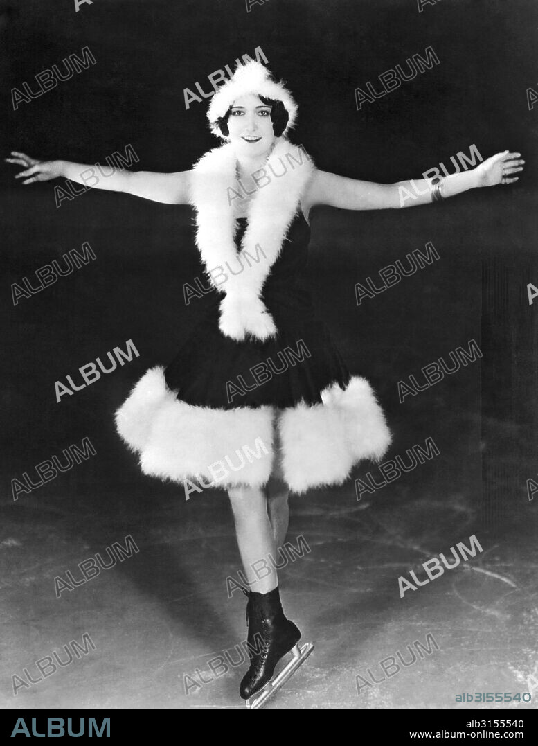 Hollywood, California:  c.1930. Dorothy Sebastian is known as a fancy skater and a hockey player in the celebrity world of Hollywood.