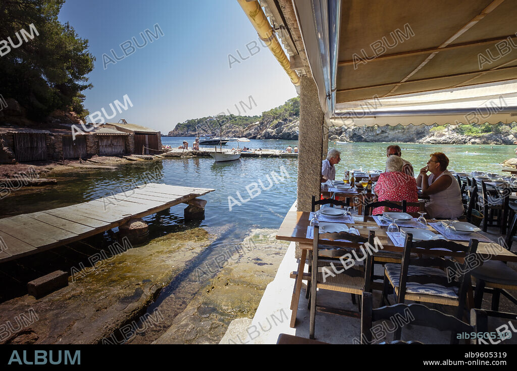 restaurante El bigotes, Cala Mastella, Sant Carles, Municipio Santa Eulària des Riu, Ibiza, balearic islands, Spain.