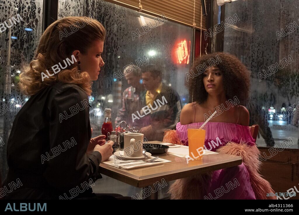 INDYA MOORE and KATE MARA in POSE, 2018, directed by RYAN MURPHY. Copyright FX NETWORK.