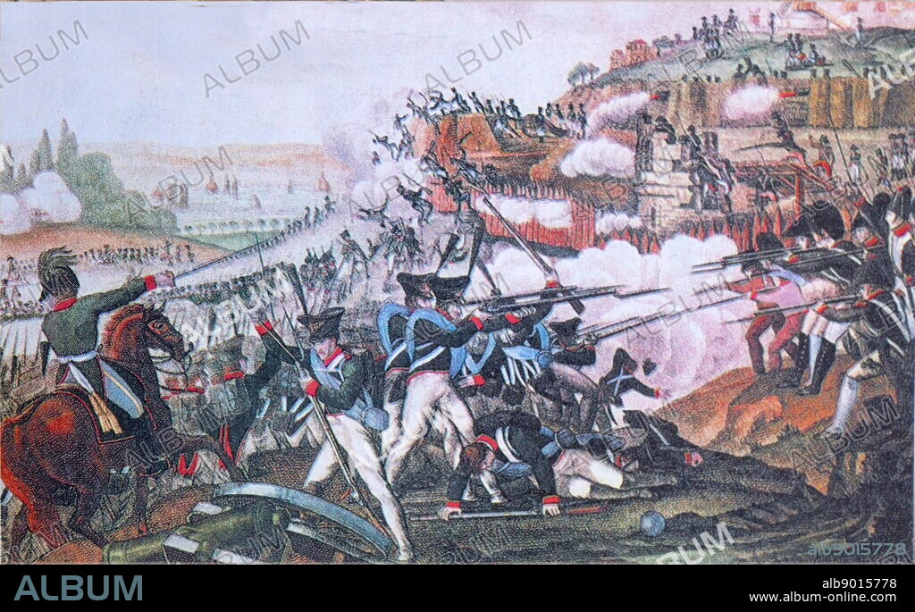 The Battle of Leipzig, (Battle of the Nations), fought from 16 to 19 October 1813 at Leipzig, Saxony. The Coalition armies of Austria, Prussia, Sweden, and Russia, led by Tsar Alexander I and Karl von Schwarzenberg, decisively defeated the Grande Armee of French Emperor Napoleon I.