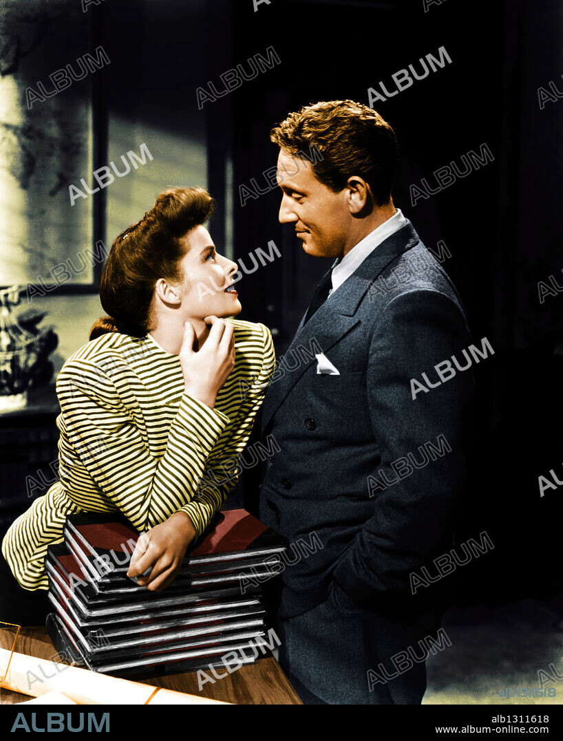 KATHARINE HEPBURN und TRACY SPENCER. KATHARINE HEPBURN und SPENCER TRACY in WOMAN OF THE YEAR, 1942, unter der Regie von GEORGE STEVENS. Copyright M.G.M.