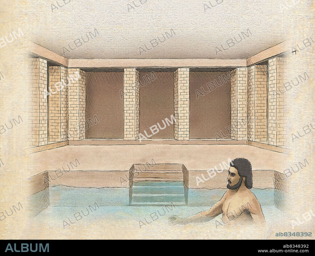 Mohenjo-daro was organized on two levels. The lower city consisted of residential neighborhoods and shops.The upper city was occupied by the citadel. It. housed the great bath (a public pool that was probably designed for ritual bathing), an assembly hall and what may have been a granary.