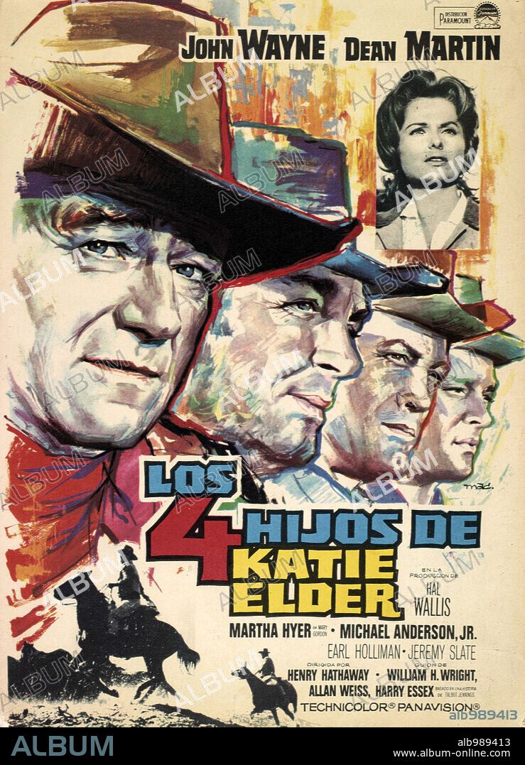 Poster of THE SONS OF KATIE ELDER, 1965, directed by HENRY HATHAWAY. Copyright PARAMOUNT PICTURES.