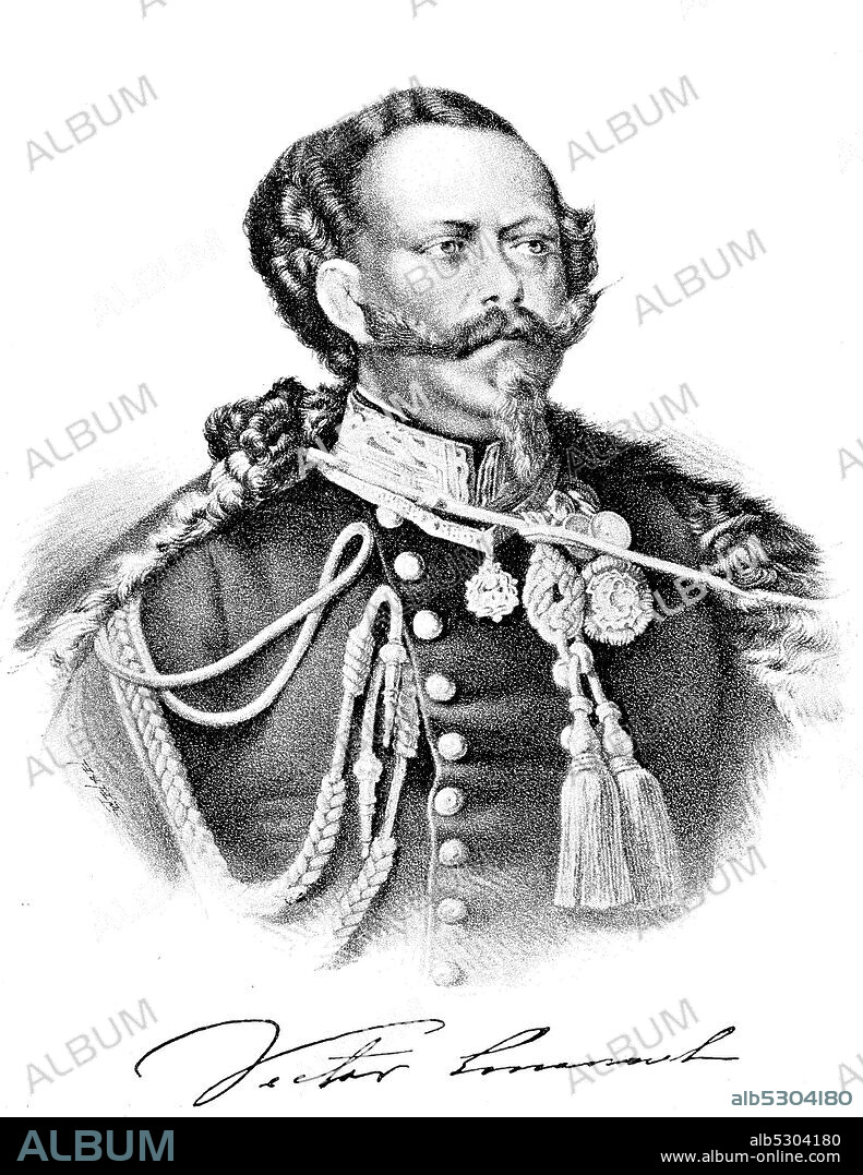 Victor Emmanuel II, Vittorio Emanuele Maria Alberto Eugenio Ferdinando Tommaso di Savoia, 14 March 1820 – 9 January 1878, was King of Sardinia from 1849 until 17 March 1861, when he assumed the title of King of Italy and became the first king of a united Italy since the 6th century.