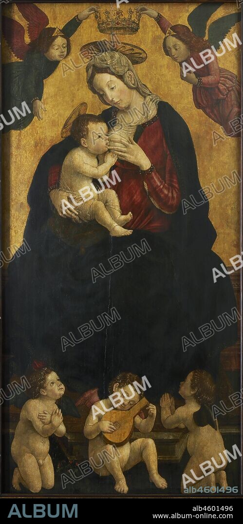 GIOVANNI MARTINO SPANZOTTI. Madonna of the Milk with music-making angels.