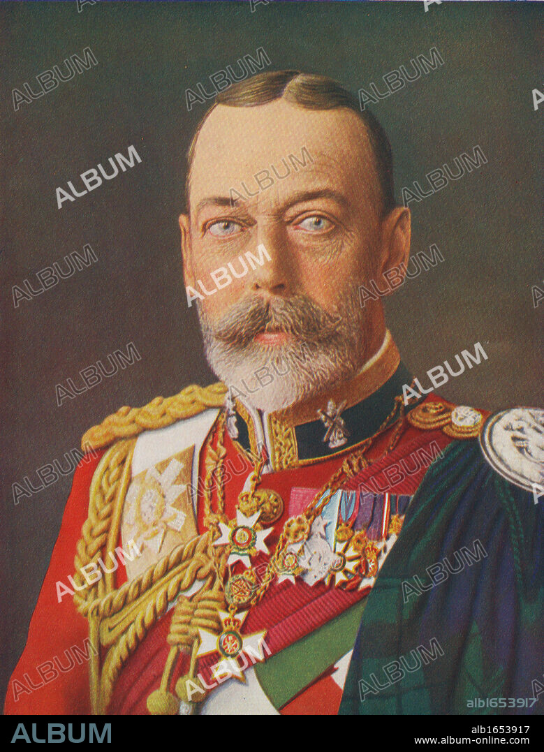 George V (1865-1936), King of the United Kingdom and Emperor of India 1910-1936.