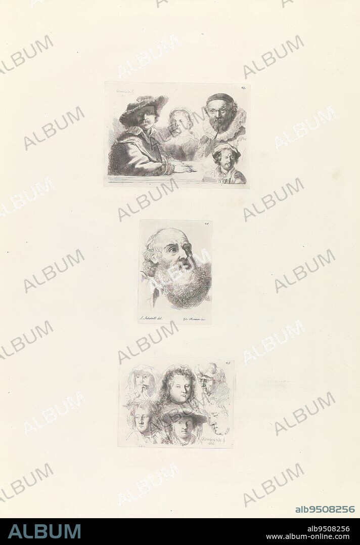 Dream of Argillano, Il Sogno d'Argillano (title on object), Dream of Argillano, from Tasso's 'La Gerusalemme liberata'. Print no. 15 on sheet 9 in the album 'Raccolta di Soggetti Pittorici', a print album with 42 numbered etchings on 28 pages by Luigi Sabatelli (I) himself and by pupils after his design., print maker: Damiano Pernati, (mentioned on object), after design by: Luigi Sabatelli (I), (mentioned on object), Italy, 1804, paper, etching, height 162 mm × width 230 mm.
