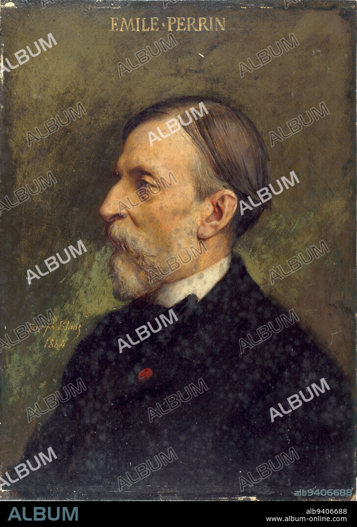 Portrait of Émile Perrin (1814-1885), administrator of the Comédie-Française., White, Joseph, Painter, In 1884, Painting, Dimensions - Work: Height: 33 cm, Width: 25 cm.