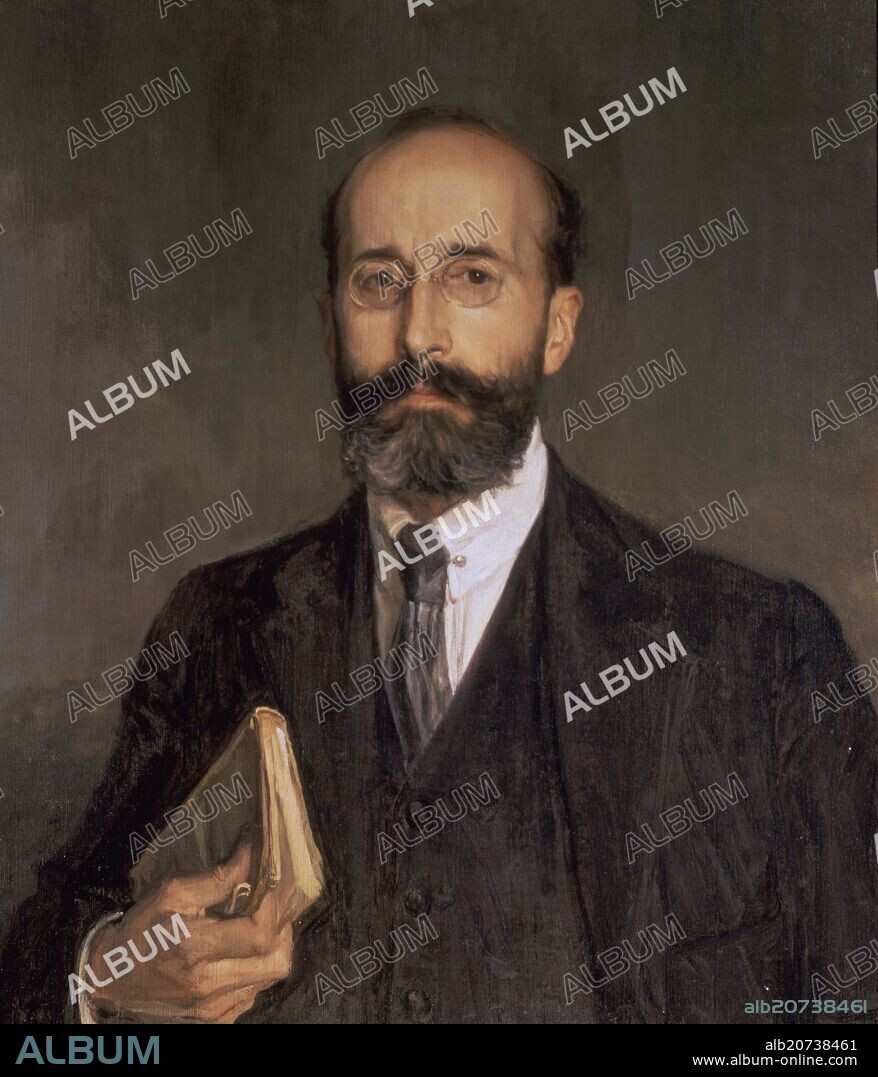 LUIS MENENDEZ PIDAL (1860-1932). RETRATO DE RAMON MENENDEZ PIDAL.