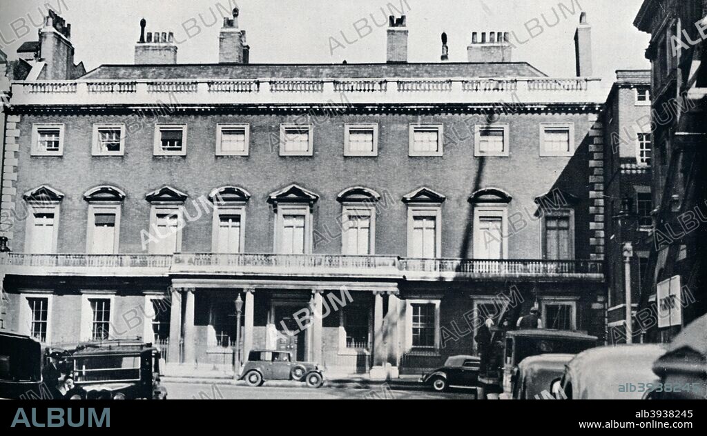 'Norfolk House', c1937. Norfolk House, at 31 St James's Square, London, was built in 1722 for the Duke of Norfolk. The house was demolished in 1938. From The Studio Volume 117. [The Offices of the Studio, London, New York, 1939.].