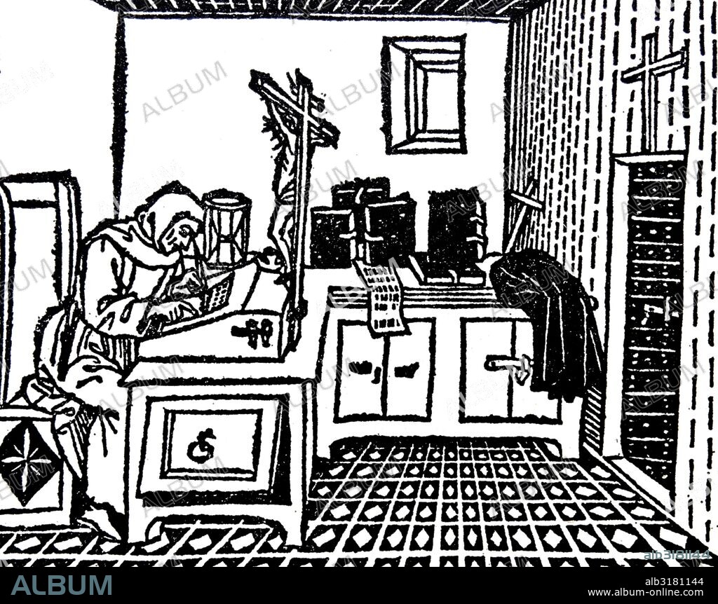 Woodcut by Girolamo Savonarola (1452-1498) an Italian Dominican friar and preacher active in Renaissance Florence. Dated 15th Century.