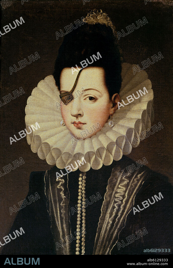 ALONSO SANCHEZ COELLO. ANA HURTADO DE MENDOZA DE LA CERDA Y DE SILVA Y ALVAREZ DE TOLEDO (1540/92) - PRINCESA DE EBOLI - RENACIMIENTO ESPAÑOL.