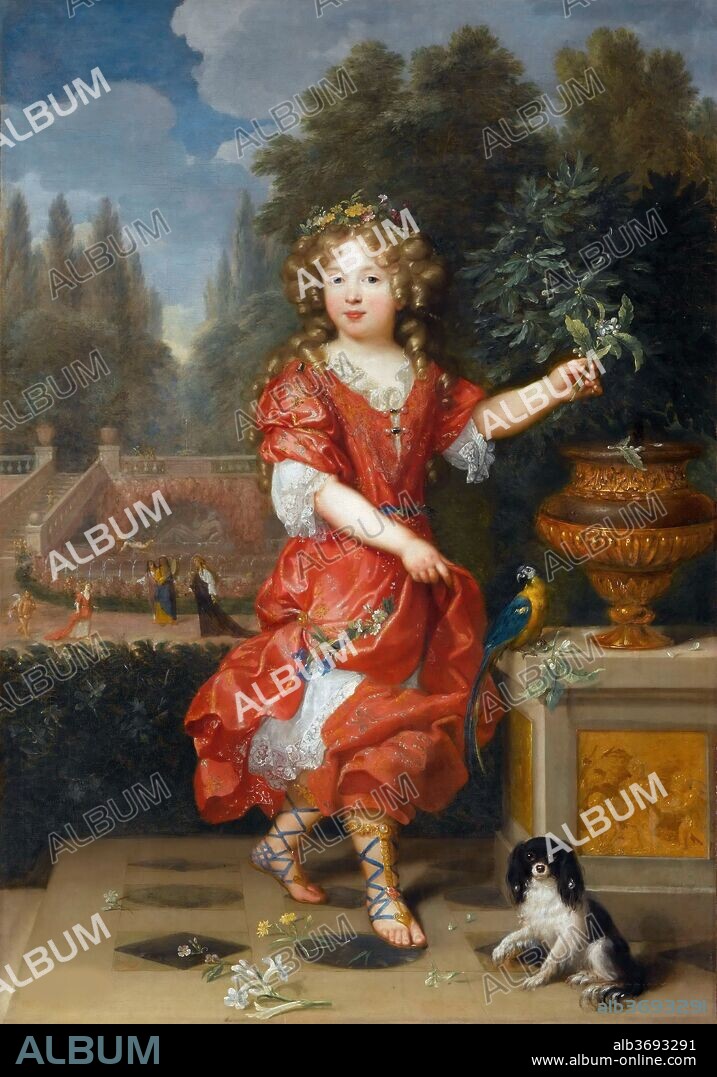 PIERRE MIGNARD. Portrait of Mademoiselle de Blois, Marie-Anne de Bourbon, daughter of Louis XIV.