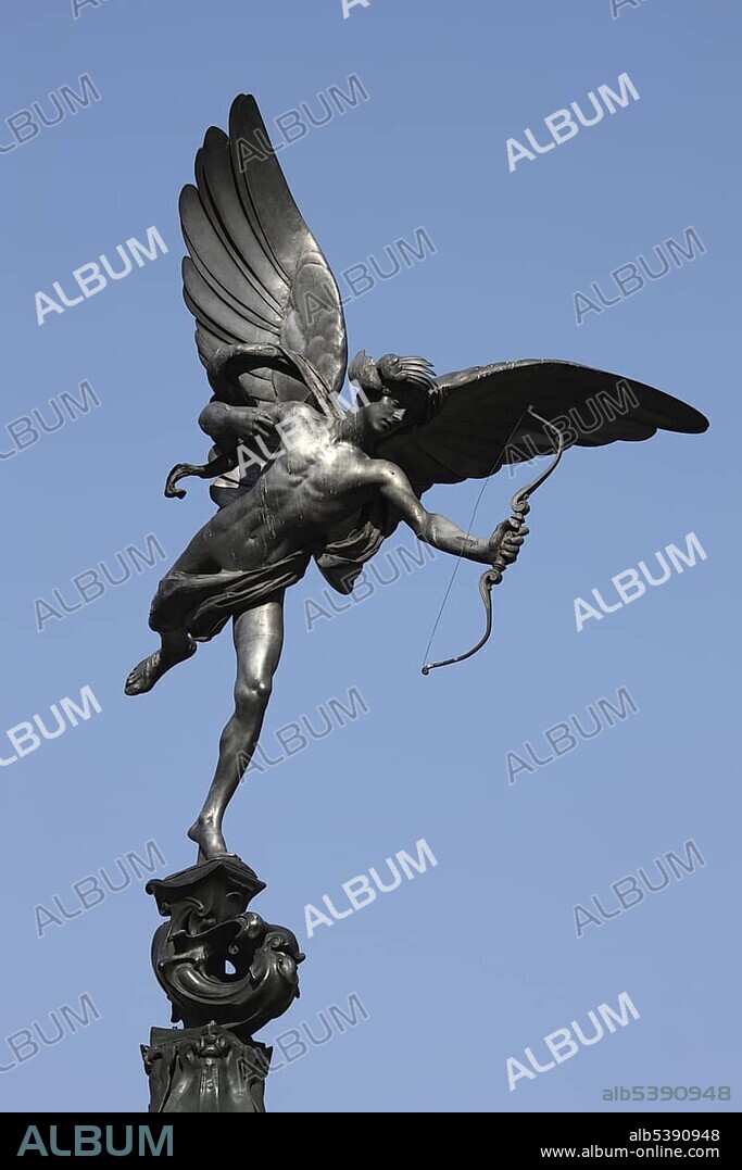 Anteros statue, Piccadilly Circus, London, England, Great Britain, Europe.