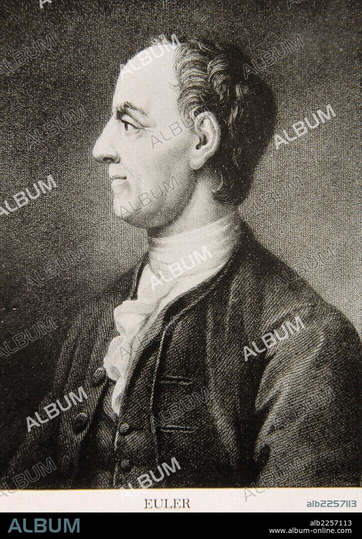 LEONHARD EULER. MATEMATICO SUIZO.1707 - 1783. GRABADO RETRATO.
