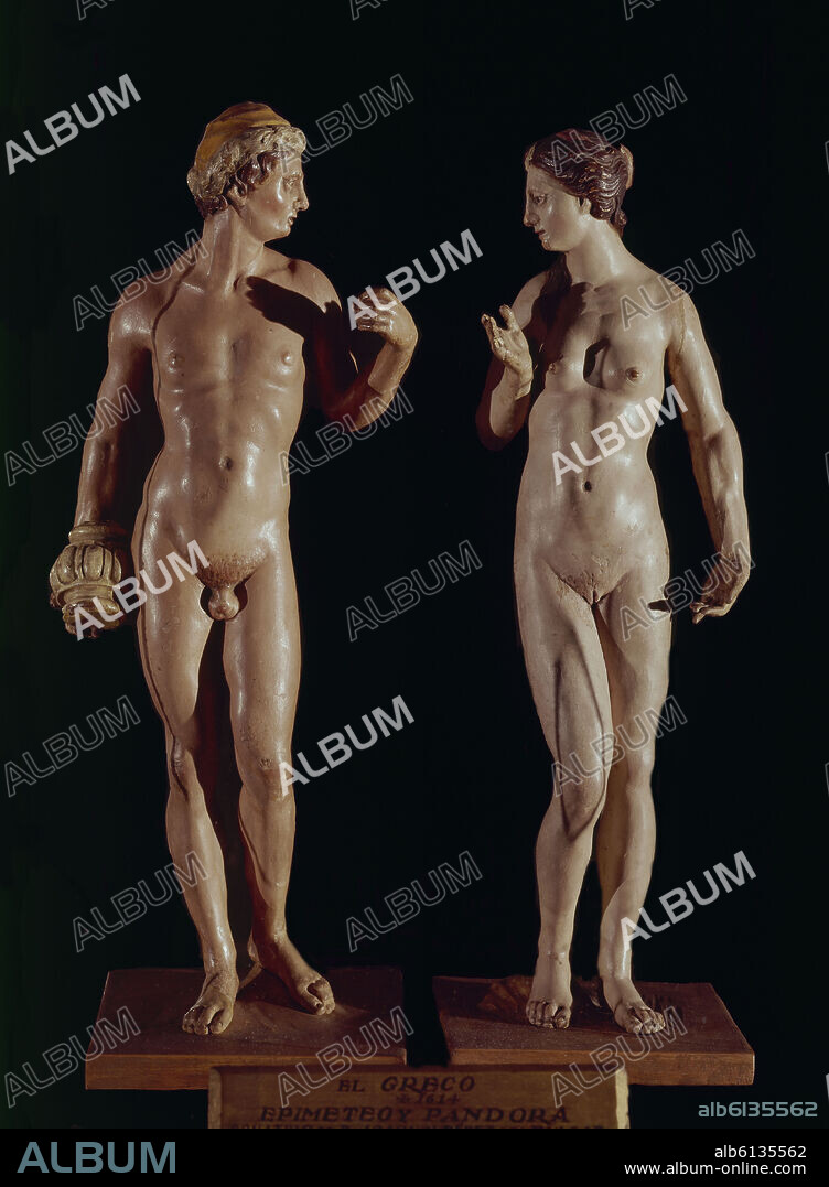 EL GRECO. PANDORA Y EPIMETEO - SIGLO XVI - ESCULTURA MANIERISTA.