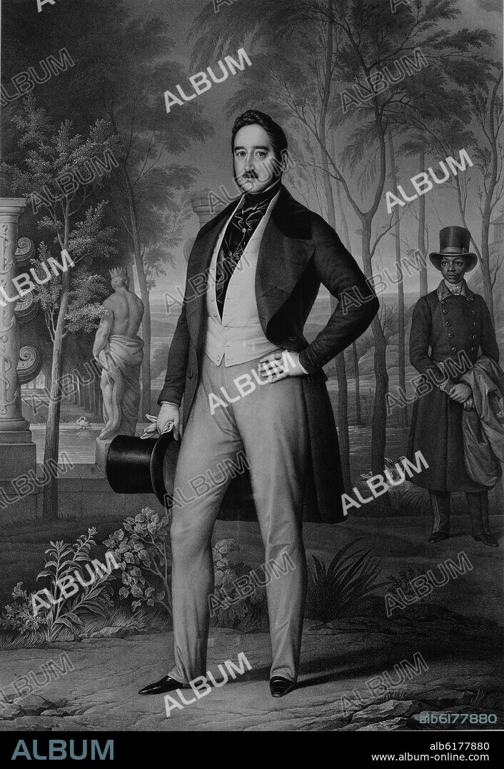 AGUSTIN FERNANDO MUÑOZ-DUQUE DE RIANSARES - 1808/1873 -  ESPOSO DE MARIA CRISTINA DE BORBON.