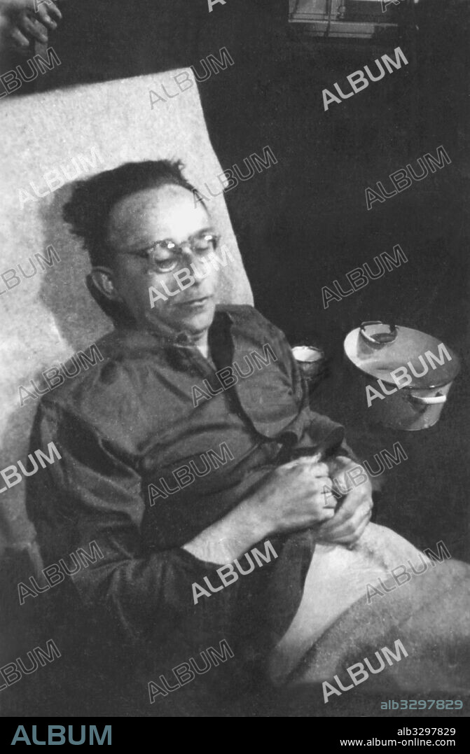 The body of Heinrich Himmler after committing suicide 23rd May, 1945.