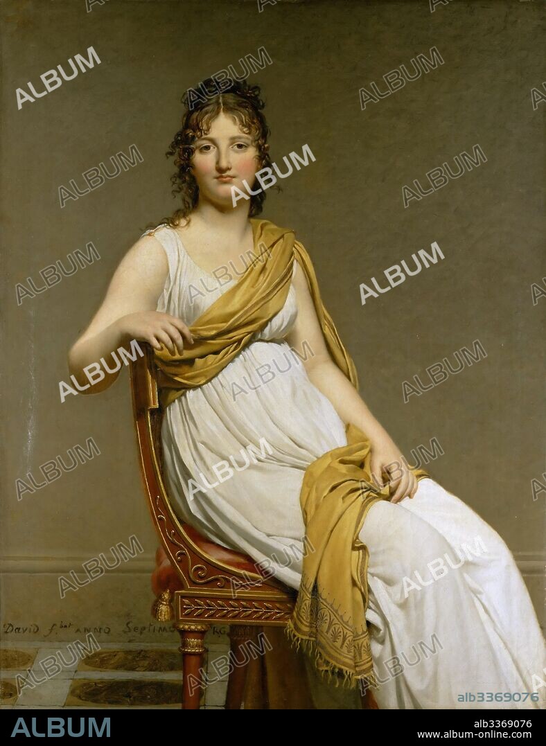 JACQUES LOUIS DAVID. Portrait of Madame Raymond de Verninac, née Henriette Delacroix.