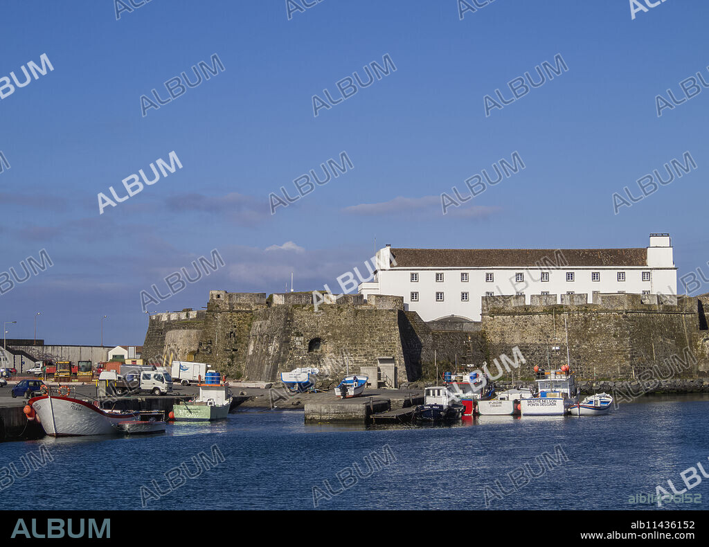 Sao Bras Fort, Ponta Delgada, Sao Miguel Island, Azores, Portugal, Atlantic, Europe.