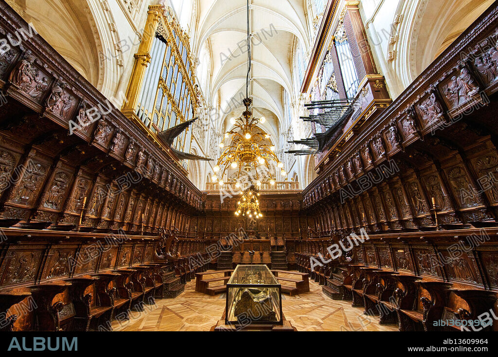 Sillería del Coro, Felipe Vigarny, Diego de Siloé, Andrés de Nájera, Simón de Bueras y García de Arredondo, 1505-1535, Cathedral de Santa María, French Gothic, Burgos, Castile and León, Spain, Europe.