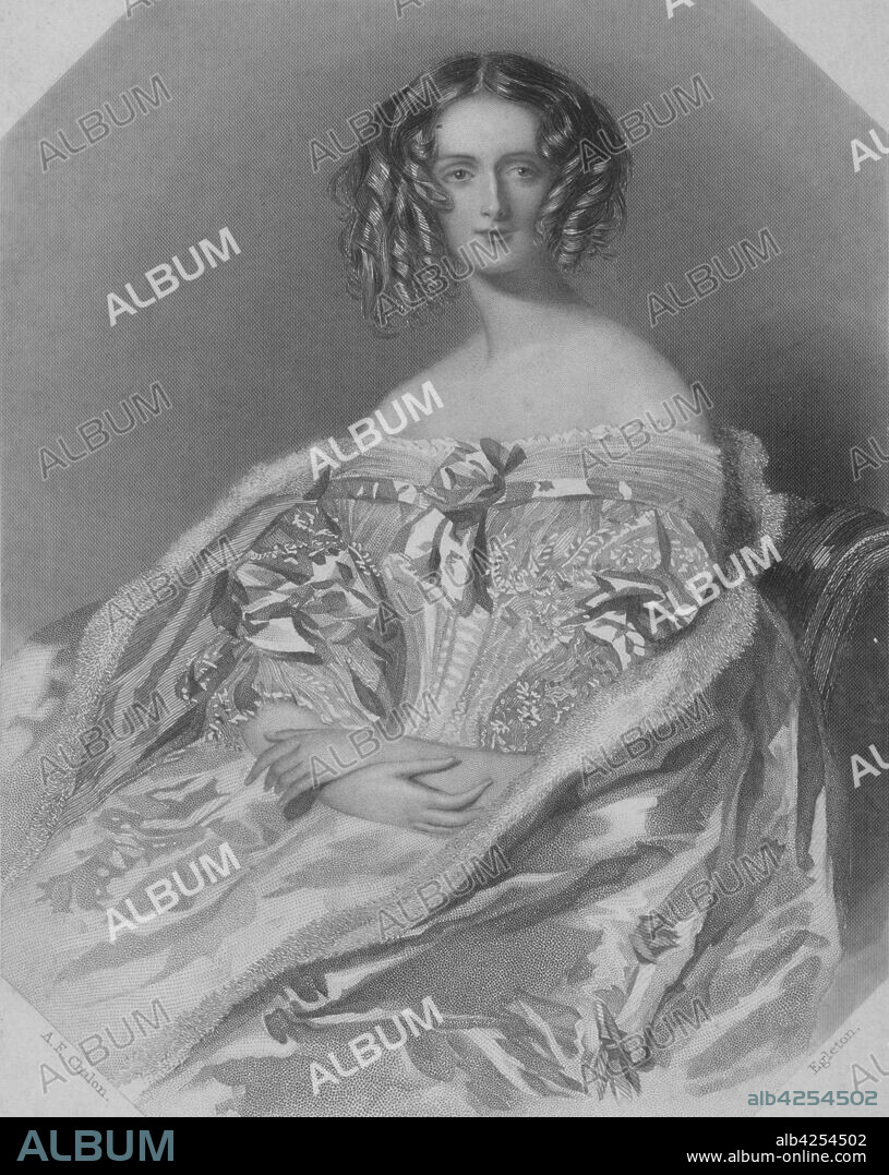 WH EGLETON. 'The Marchioness of Aylesbury', 1840. Portrait of Maria Elizabeth Brudenell-Bruce (née Tollemache, 18091-1893) who became the first Marchioness of Ailesbury in 1833 on her marriage to Charles Brudenell-Bruce, 1st Marquess of Ailesbury. [Longman & Co., London, 1840].
