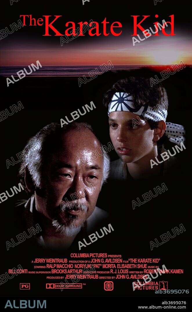 Poster de KARATE KID, EL MOMENTO DE LA VERDAD, 1984 (THE KARATE KID), dirigida por JOHN G. AVILDSEN. Copyright COLUMBIA PICTURES.