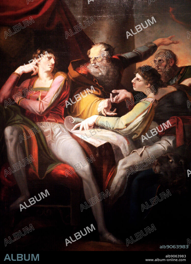 Henry Fuseli (1741-1825) 'The dispute between Hotspur, Glendower, Mortimer and Worcester about the division of England. C 1784. (Scene from Shakespeare's 'Henry IV Part 1.