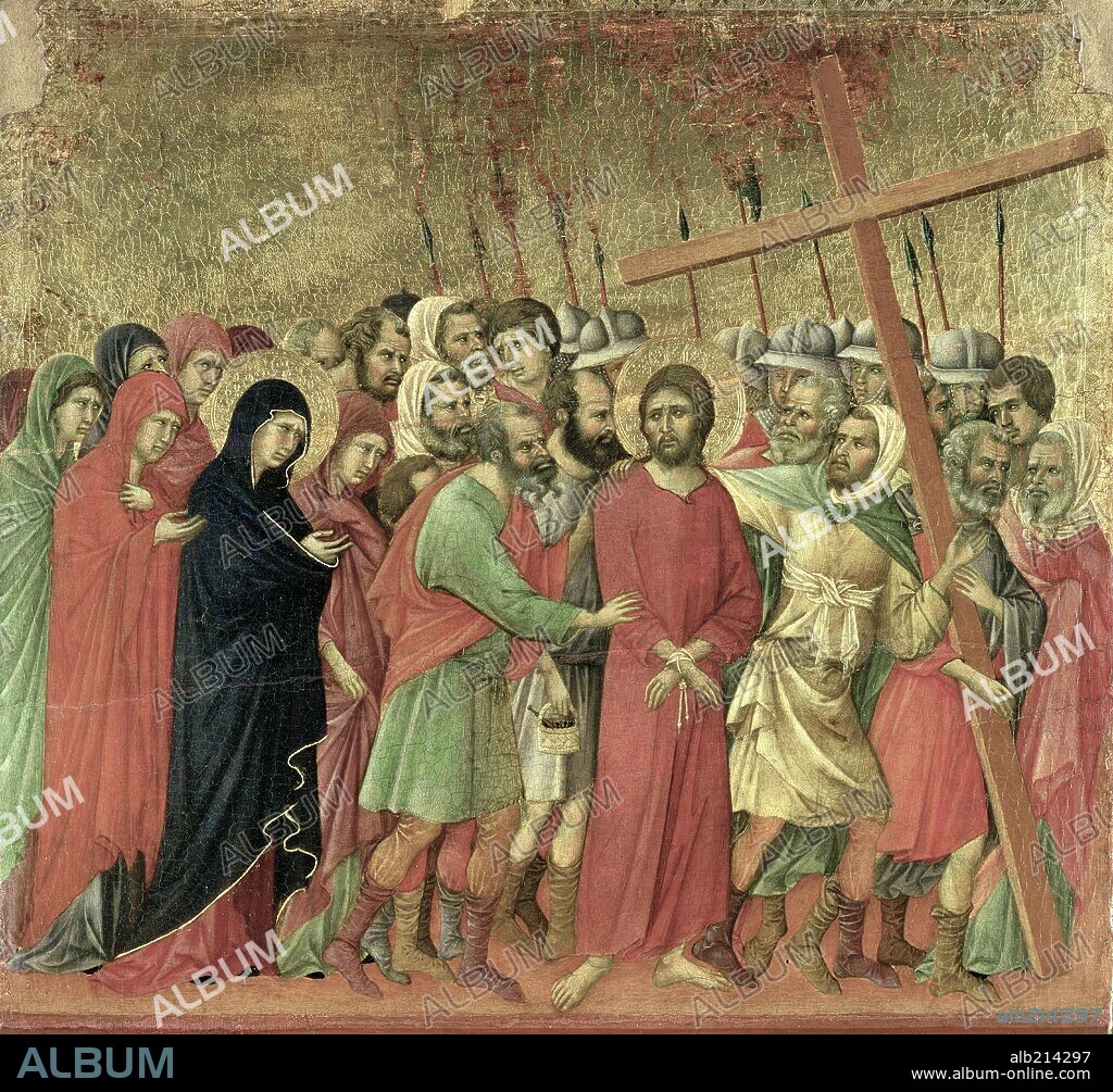 Duccio di Buoninsegna / 'Maestà - Passion: Way to Calvary', 1308-1311, Tempera and gold on wood, 51 x 53.5 cm.