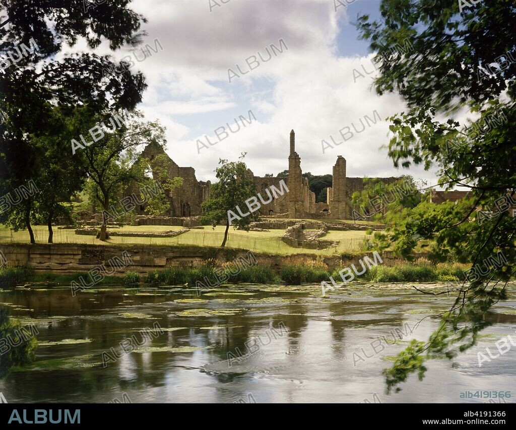 Finchale Priory, Durham, 2010. View from accross the River Wear. Finchale Priory was founded in 1196 as a Benedictine Priory on the site of the hermitage of St Godric.