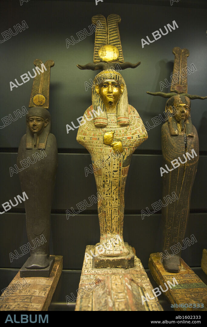 Statue of Osiris,  France,  Paris,  Musee du Louvre,  Egyptian Art.